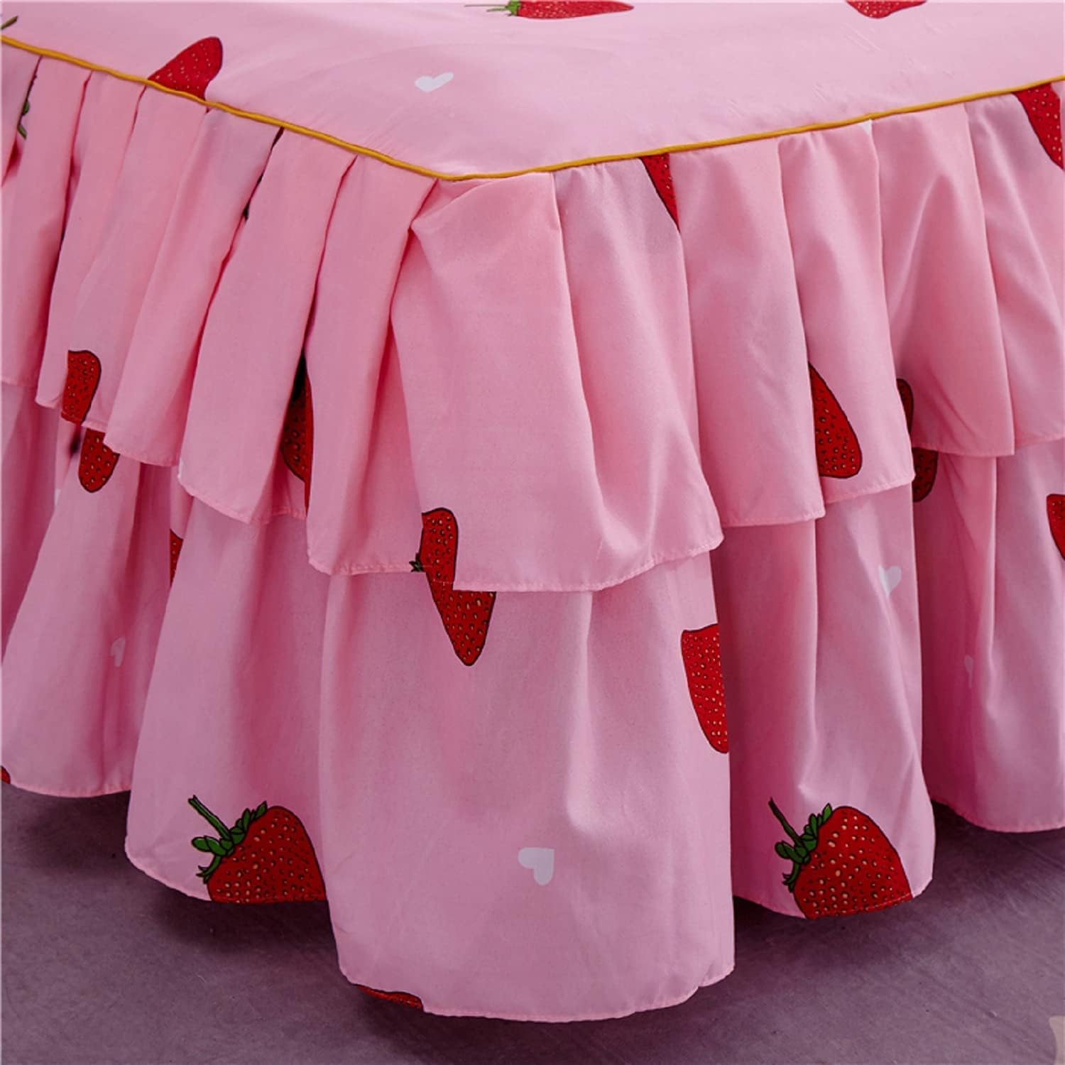 Feelyou Cute Strawberry Bed Sheet Set for Girls