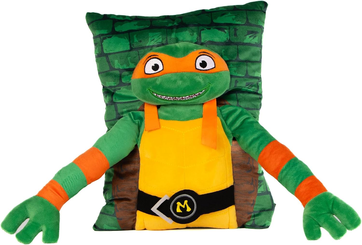 Jay Franco Teenage Mutant Ninja Turtles Michelangelo 3D Snuggle Pillow - 15 Inches