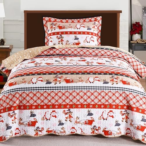 MarCielo Christmas Kids Quilt Set Twin 1
