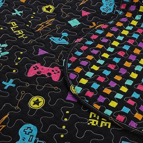 MarCielo Gamer Quilt Bedspread Set for Kids