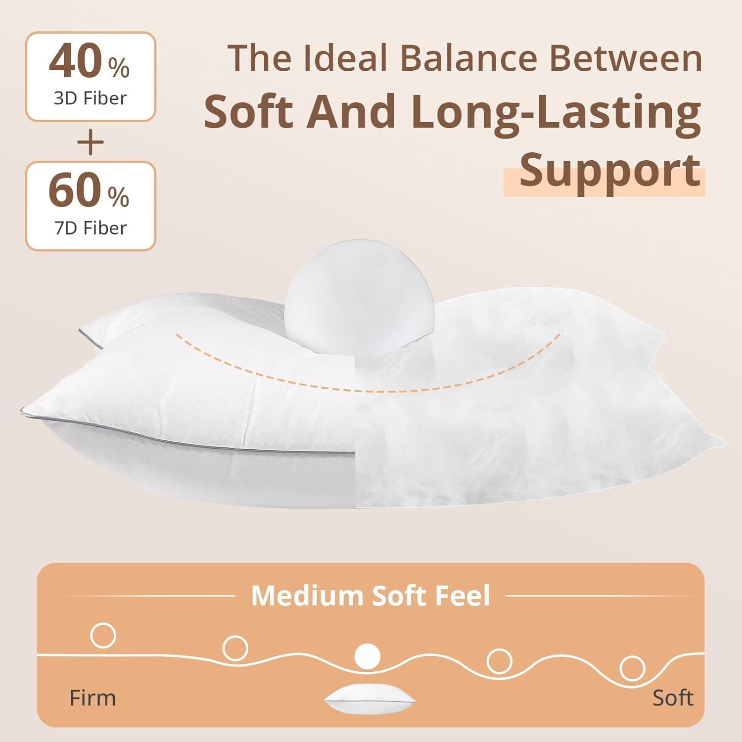 Sasttie Queen Pillows Set of 2 Hotel Collection