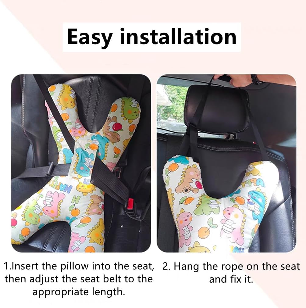 Car Travel Pillow for Kids Adults X-Shaped Neck Support