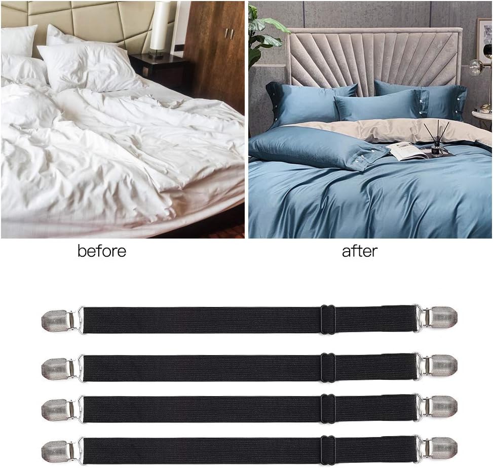 Goodtimes Adjustable Bed Sheet Clips for Mattress Sofa Recliner