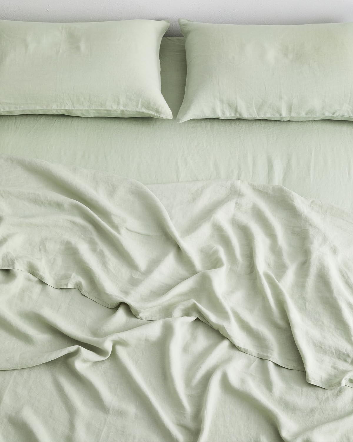 Bed Threads Linen Fitted Sheet Queen Sage