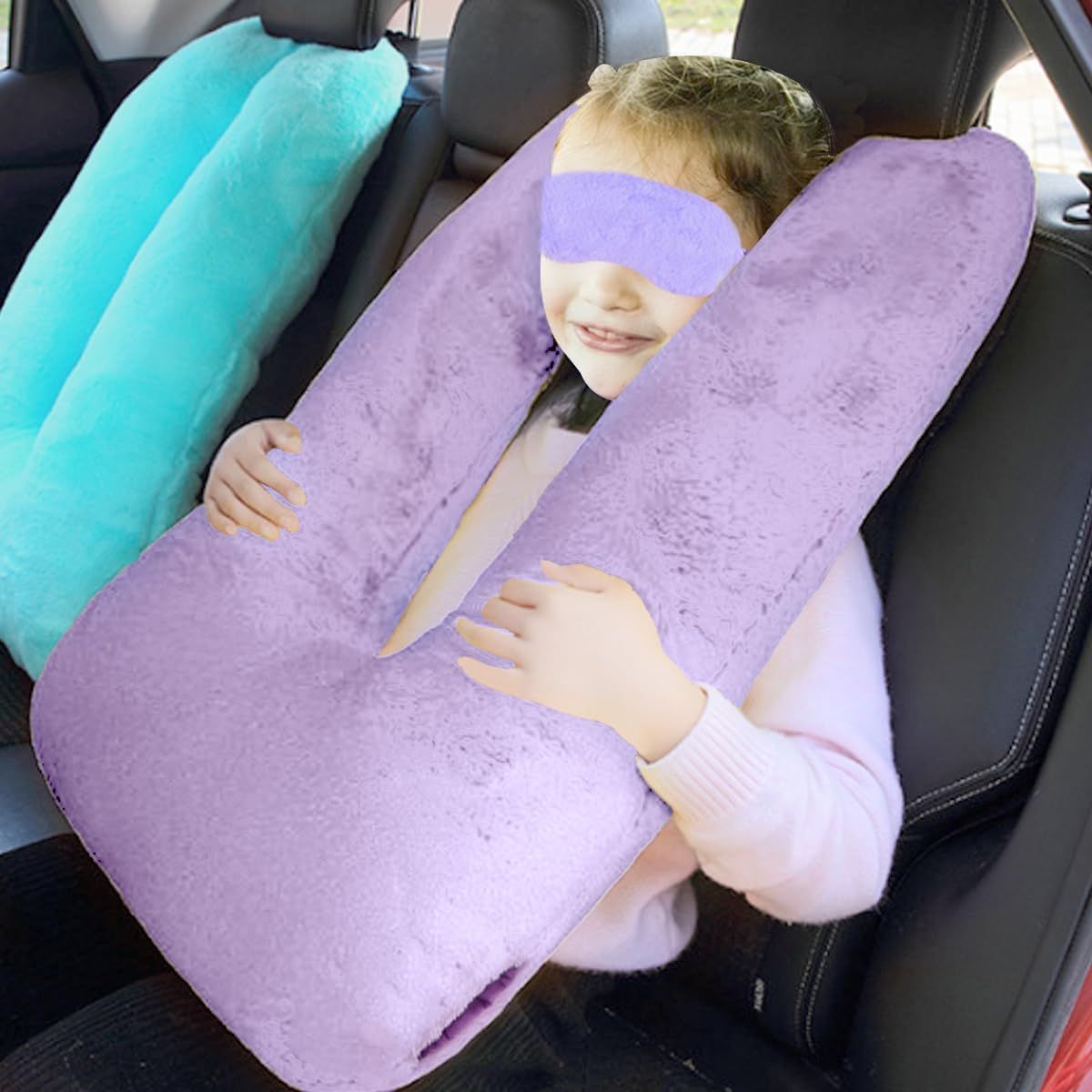 Sexysamba Travel Pillow with Eye Mask Set for Kids and Adults