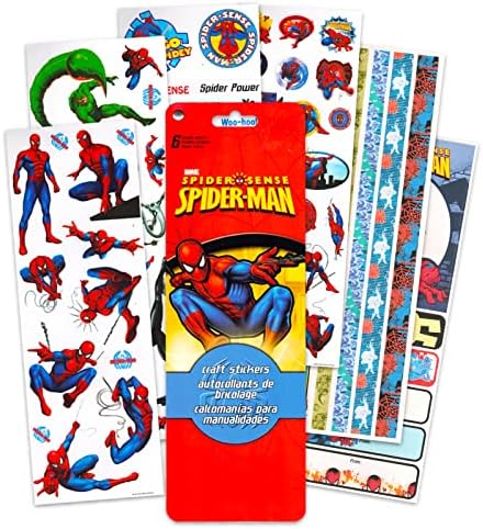Spiderman Travel Blanket and Pillow Set - Bundle with Stickers and More