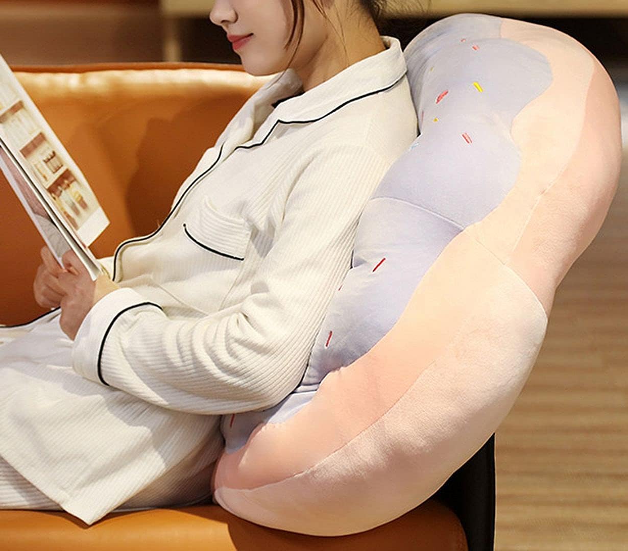 ChezMax Round Donut Pillow 16 Inch 1