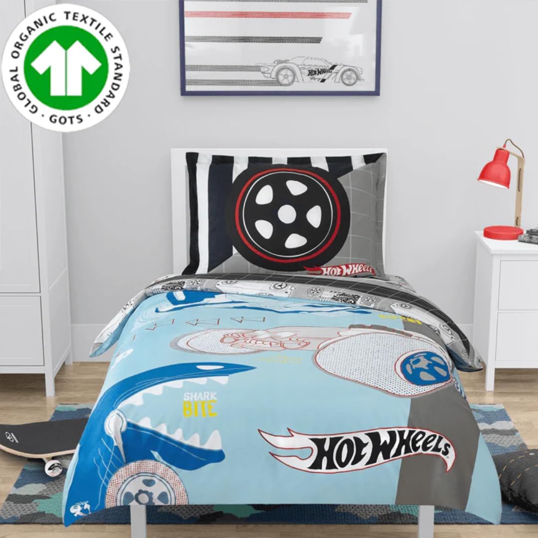 Franco Hot Wheels Kids Duvet Cover Set 2 Piece Twin