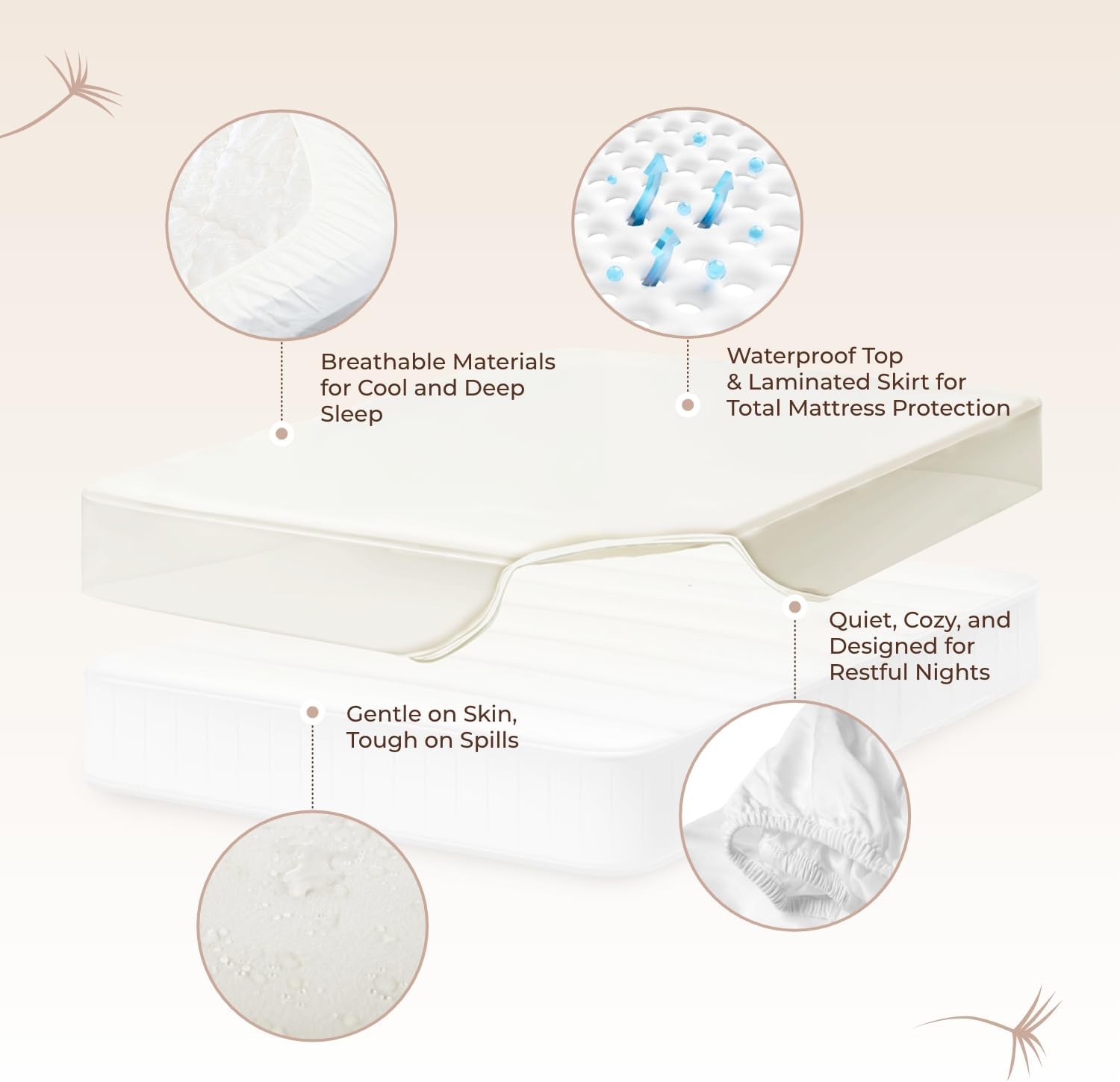 Whisper Organics Organic Cotton Mattress Protector Pad