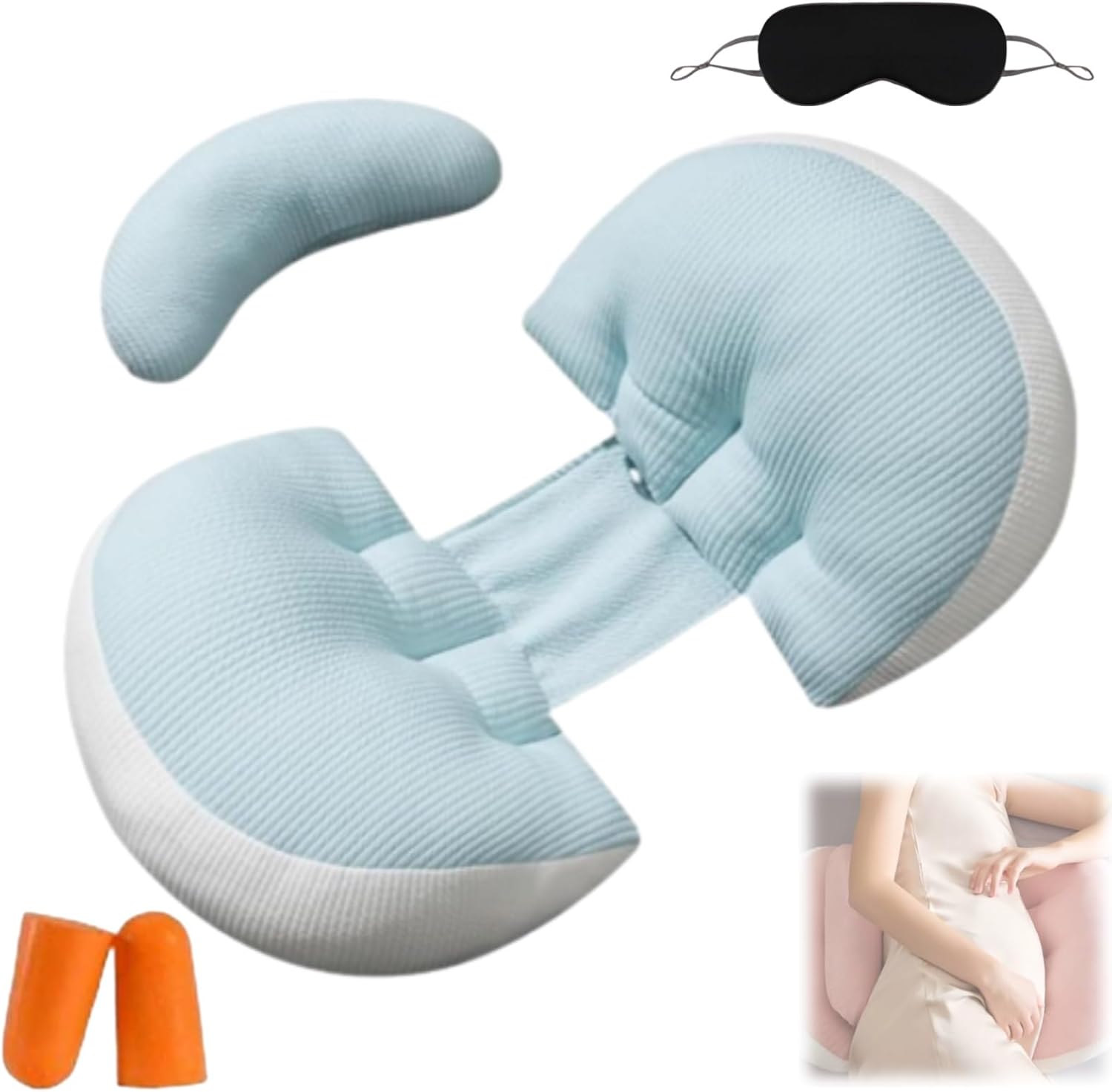 Yedvog Travel Pregnancy Pillow with Adjustable Support