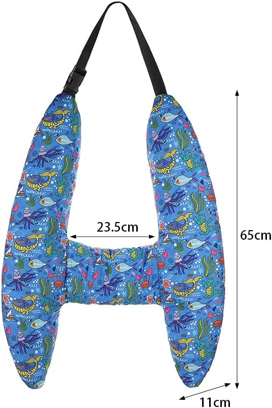 SIQITECHNO Car Travel Pillow with Cartoon Design