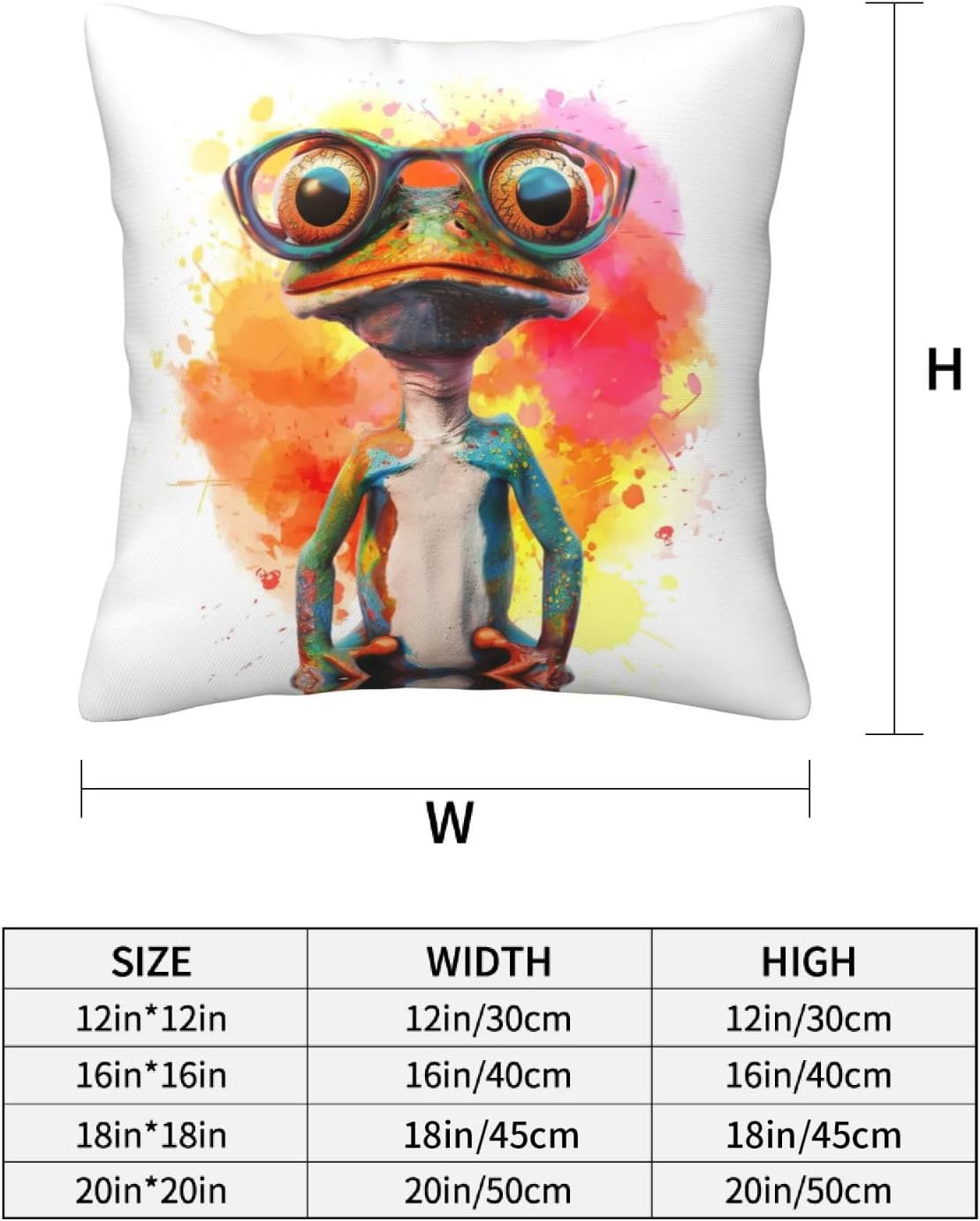 Colorful Frog Pillow Covers Set of 4