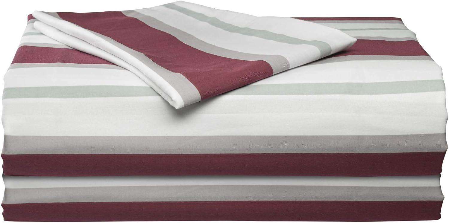 XLNT Twin Size Striped Rose Bedding Set 6 Piece