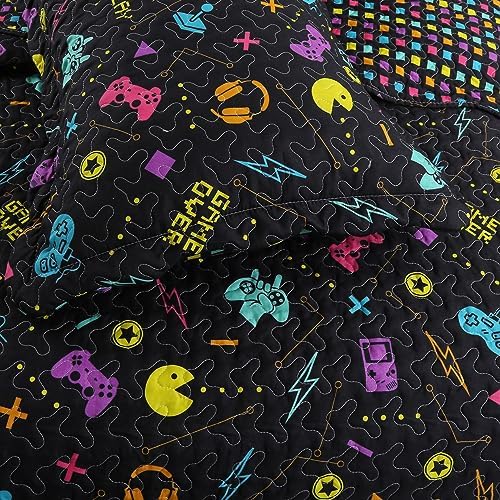 MarCielo Gamer Quilt Bedspread Set for Kids