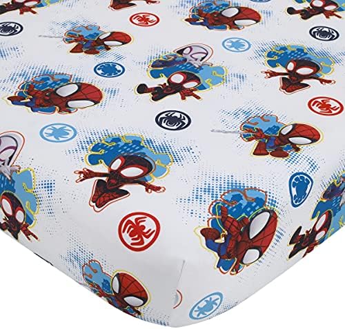 Marvel Spidey Team 4-Piece Toddler Bed Set - Red White Blue