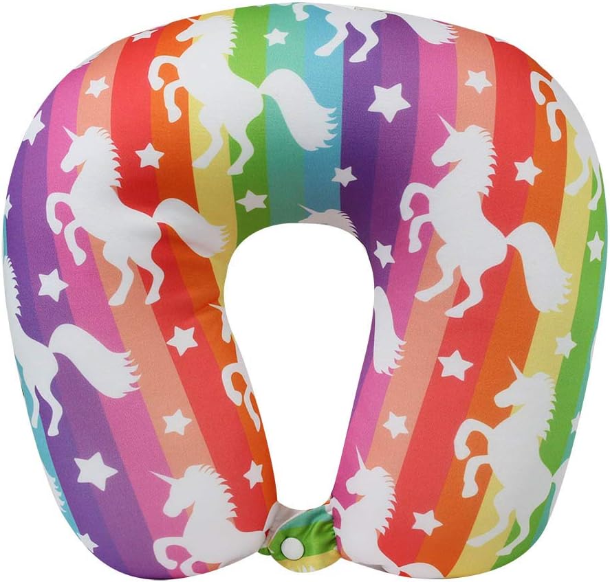 Cloudz Patterned Microbead Travel Pillow - Unicorn