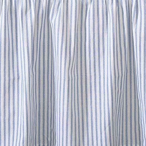 Laura Ashley Home Twin Bedskirt Ticking Stripe Blue