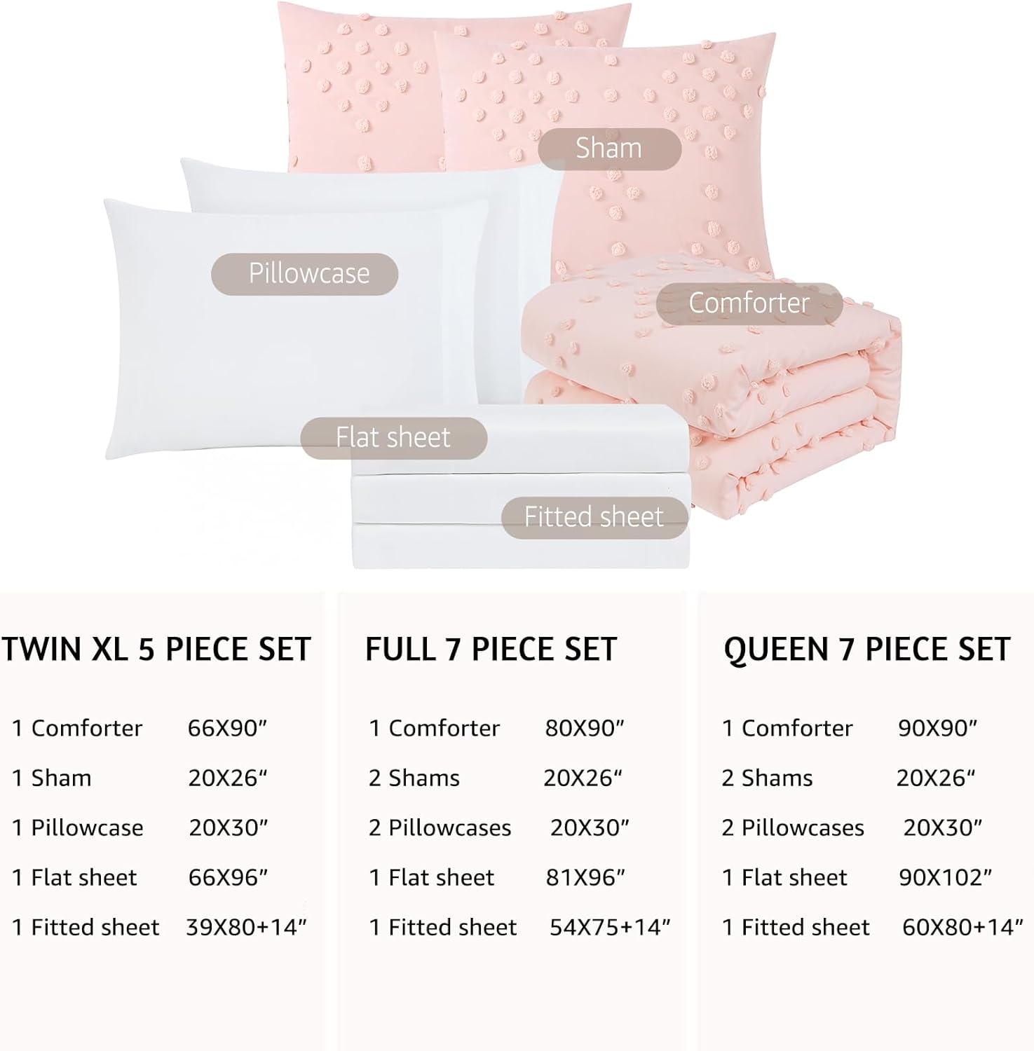 Geniospin Pink TwinTwin XL Bed-in-a-Bag Comforter Set