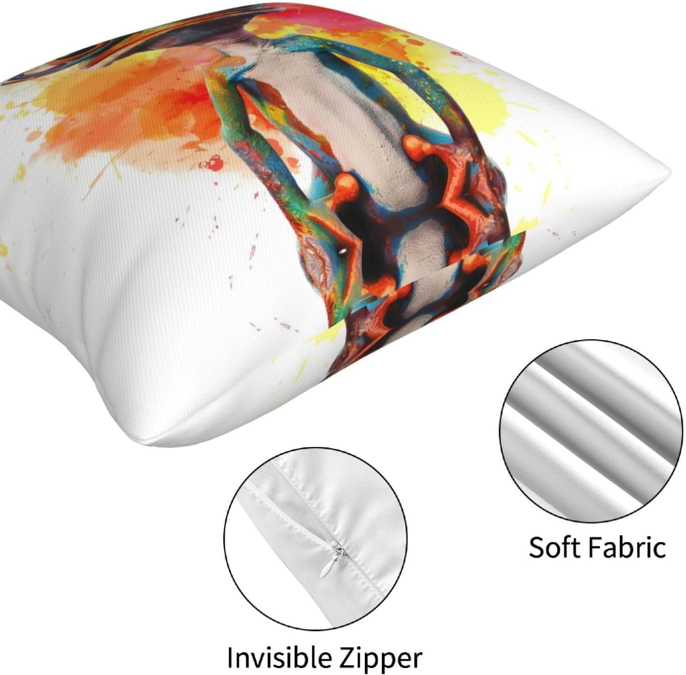 Colorful Frog Pillow Covers Set of 4