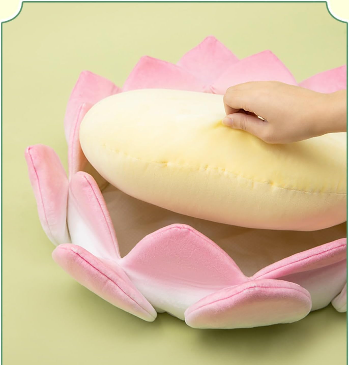 Lotus Flower Shaped Plush Throw Pillow for Home Decor