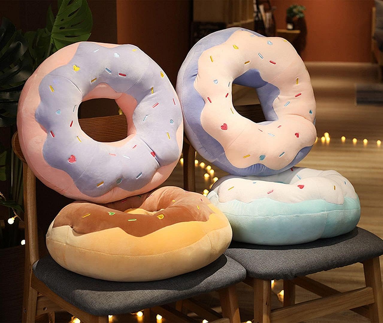ChezMax Round Donut Pillow 16 Inch 1