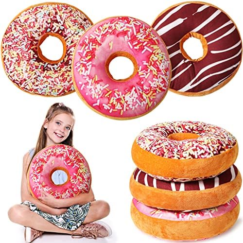 Queekay Round Throw Pillow 3 Pcs 16 Inch