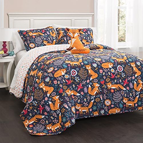 Lush Decor Pixie Fox Reversible Quilt Set