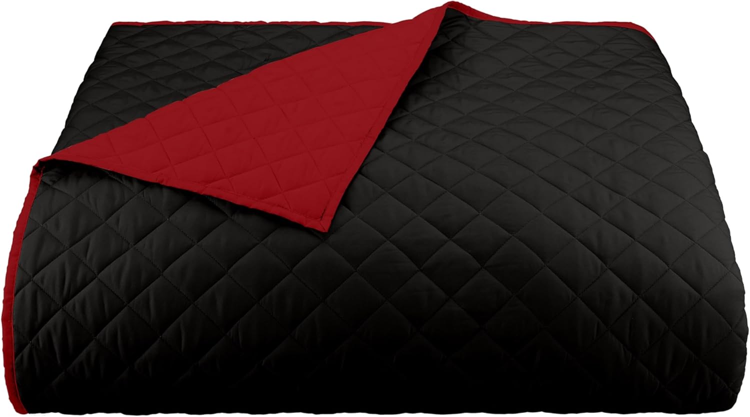 Martex Reversible Coverlet - Queen Size Bedspread - EbonyRed