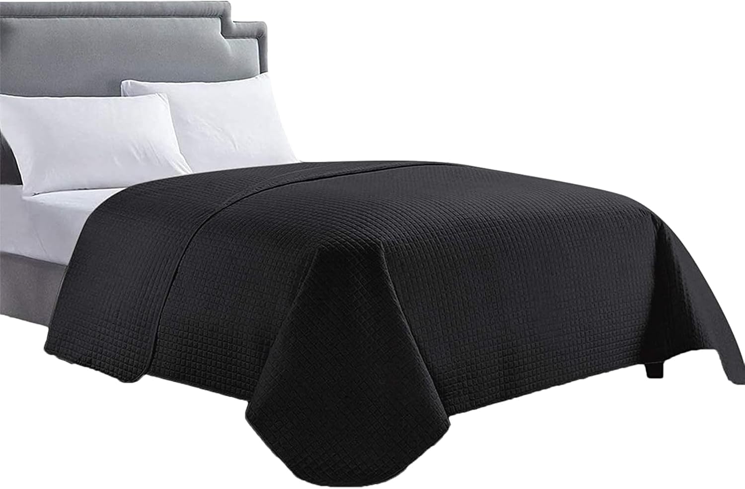 HollyHOME Luxury Checkered Bedspread King Size