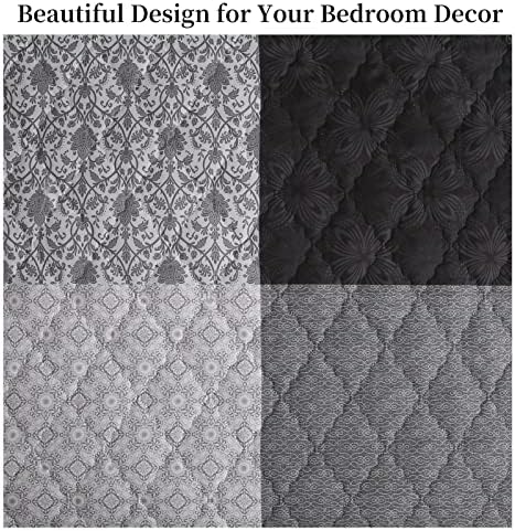 BALAPET Oversized King Bedspread Set with Plaid Patchwork