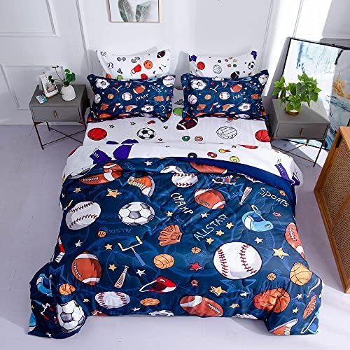 Wajade Sports Comforter Set Bed In A Bag 7 Piece
