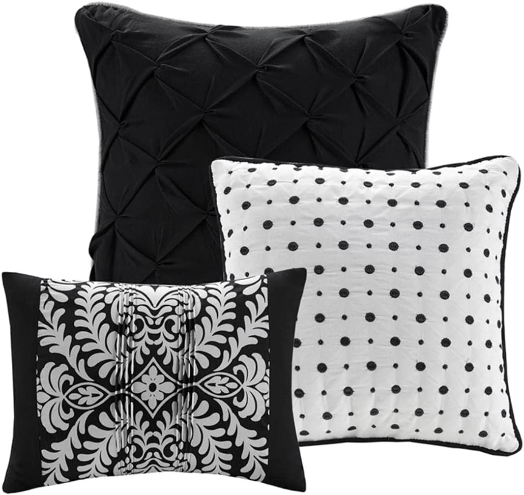 Madison Park Vienna Cotton Comforter Set 7 Piece Black