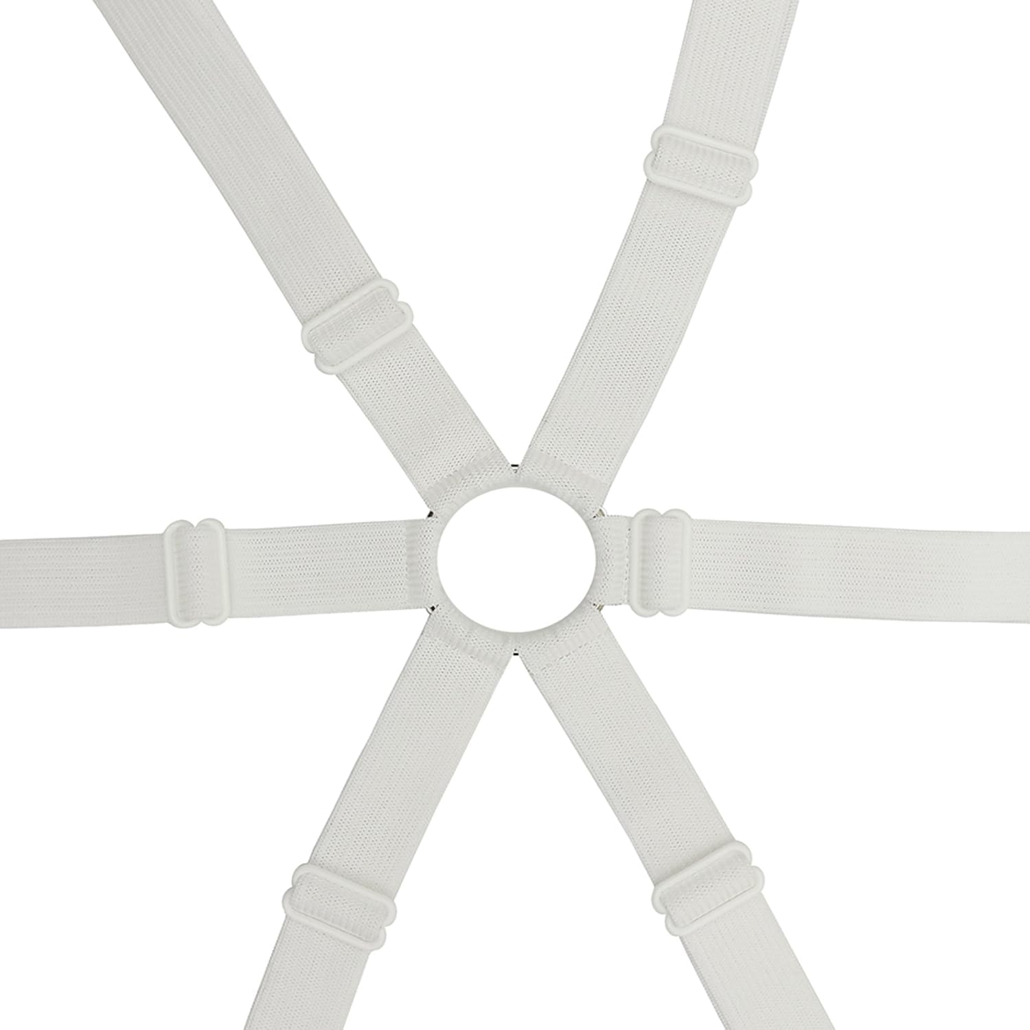 Adjustable Elastic Sheet Straps with Metal Clips 3 Way White