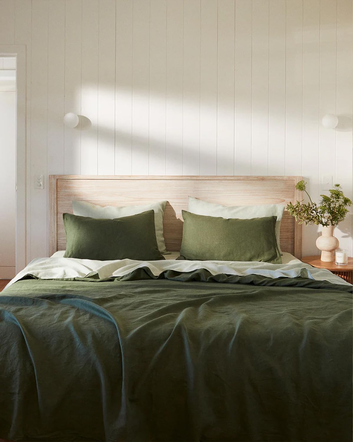 Bed Threads Linen Fitted Sheet Queen Sage