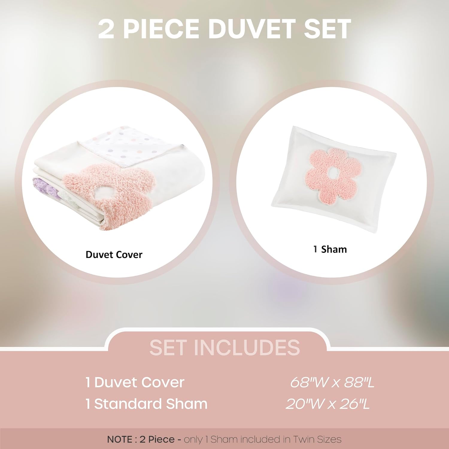 Urban Habitat Kids Twin Duvet Cover Set with Polka Dot Reverse 1