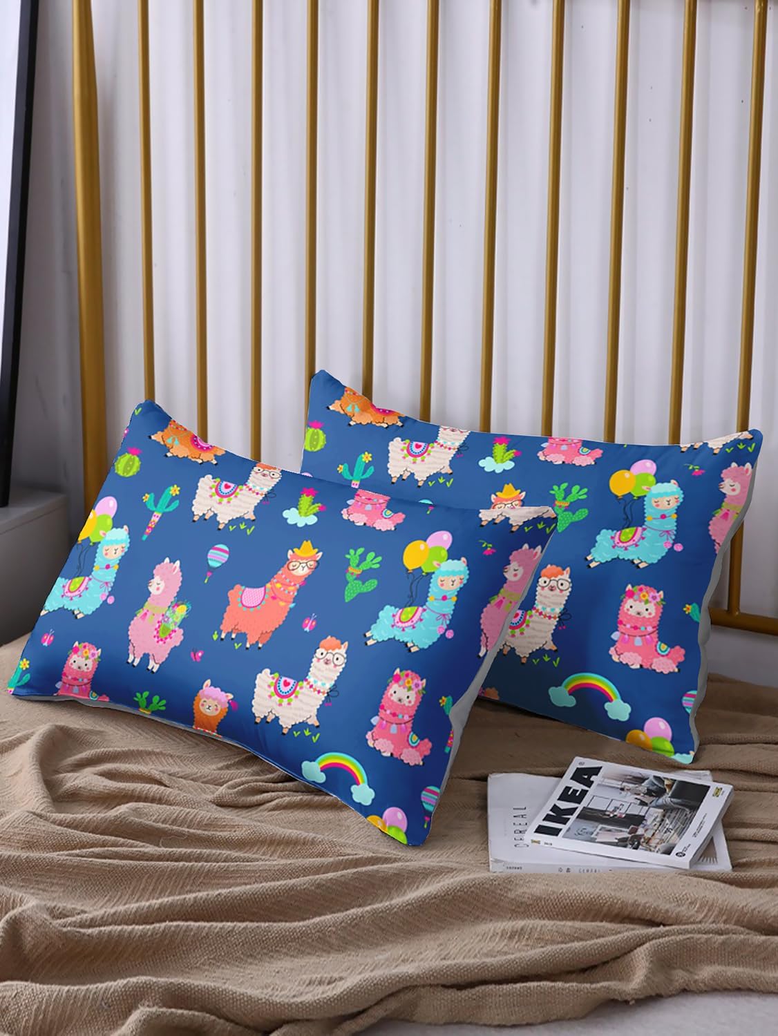 HOSIMA Kids Llama Fitted Sheet 15 Inch