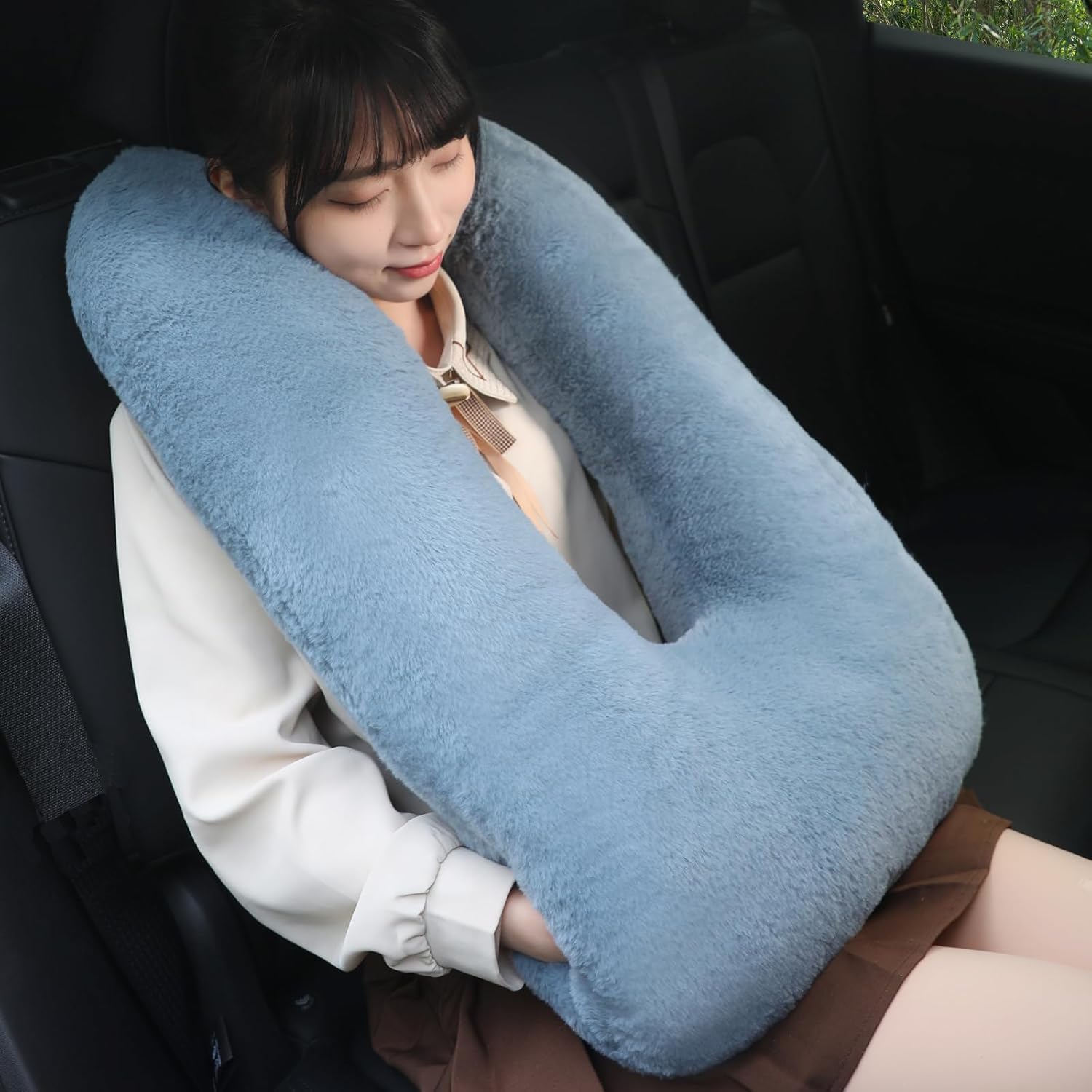 MissSoul Kids Travel Pillow with Hand Muff and Cartoon Design