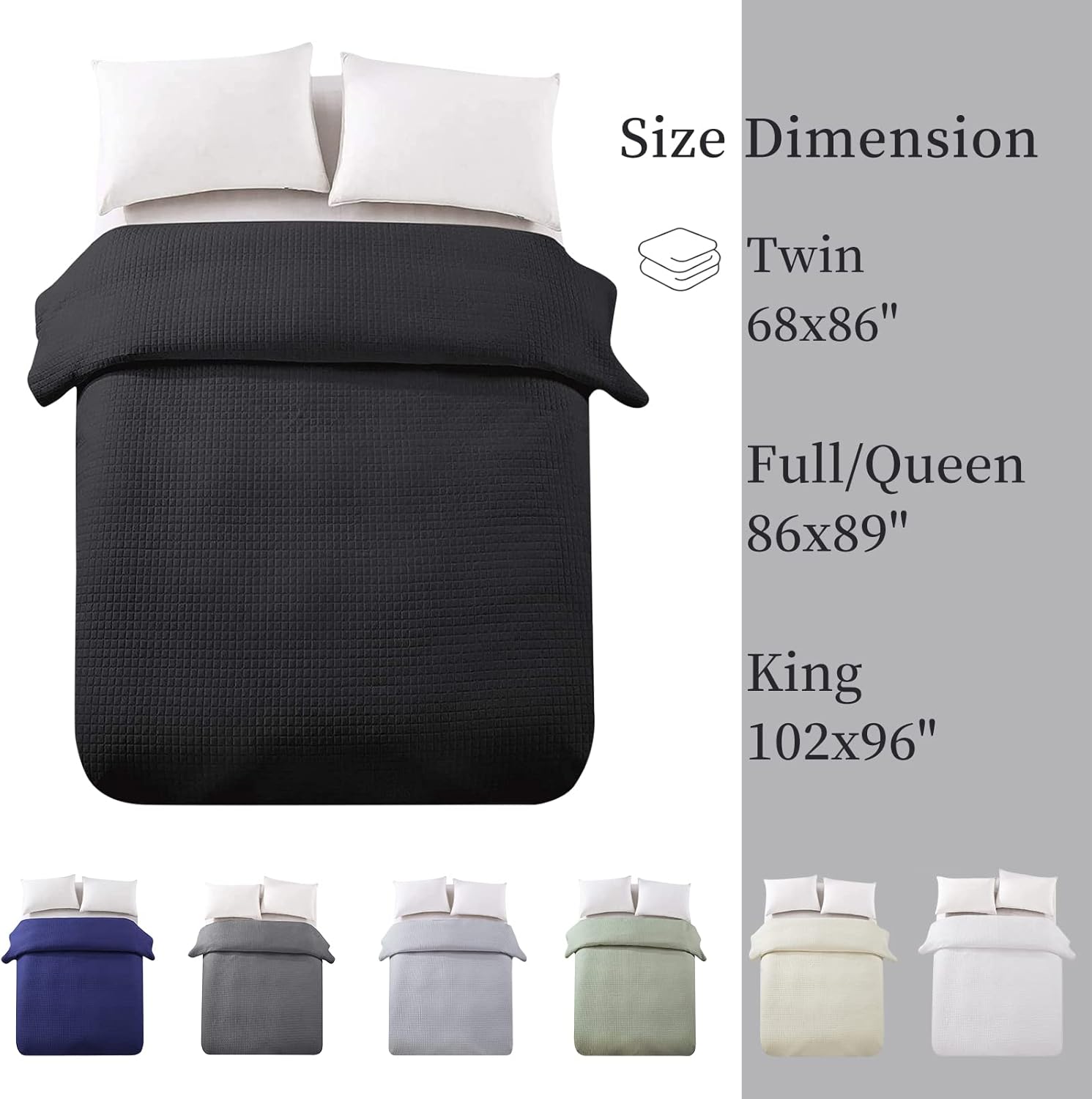 HollyHOME Luxury Checkered Bedspread King Size