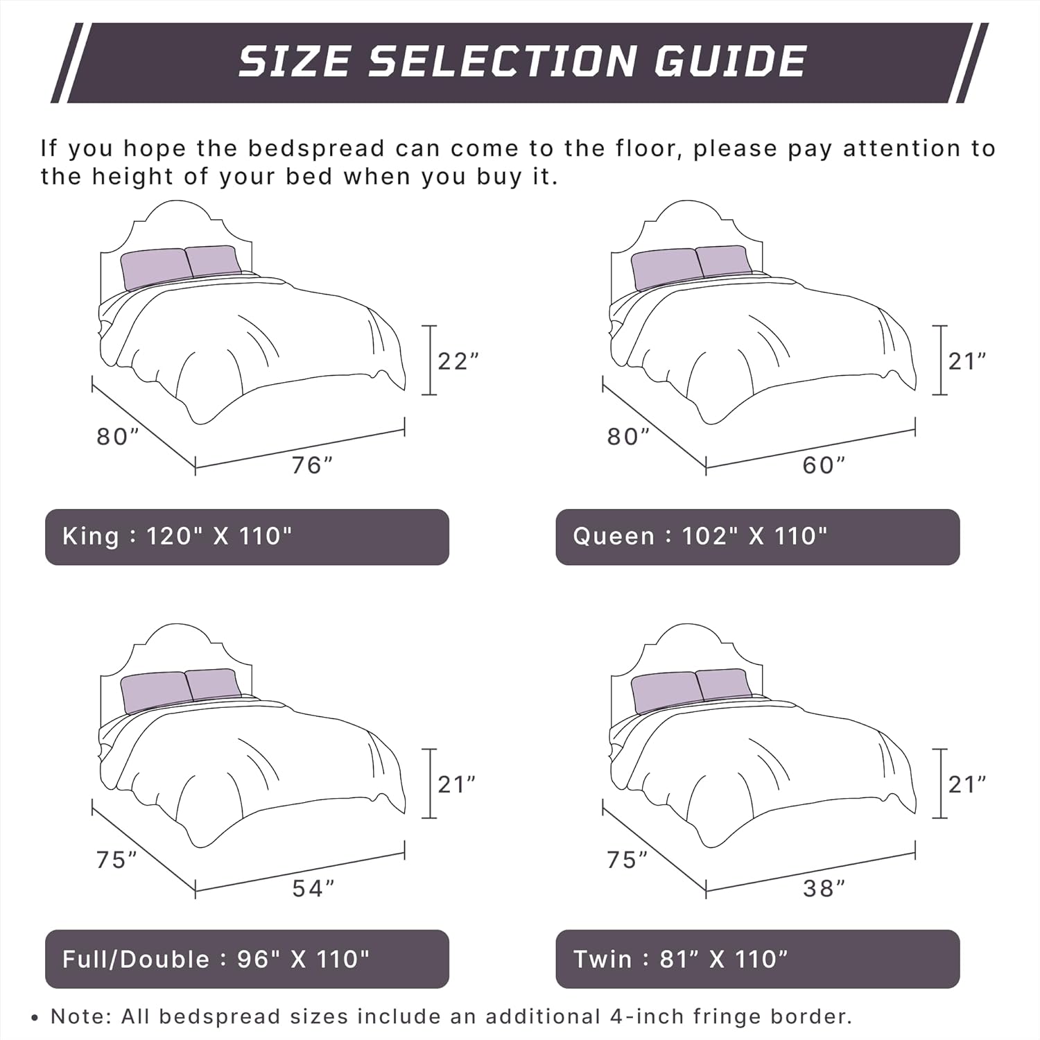 Better Trends Chenille Bedspread King Size