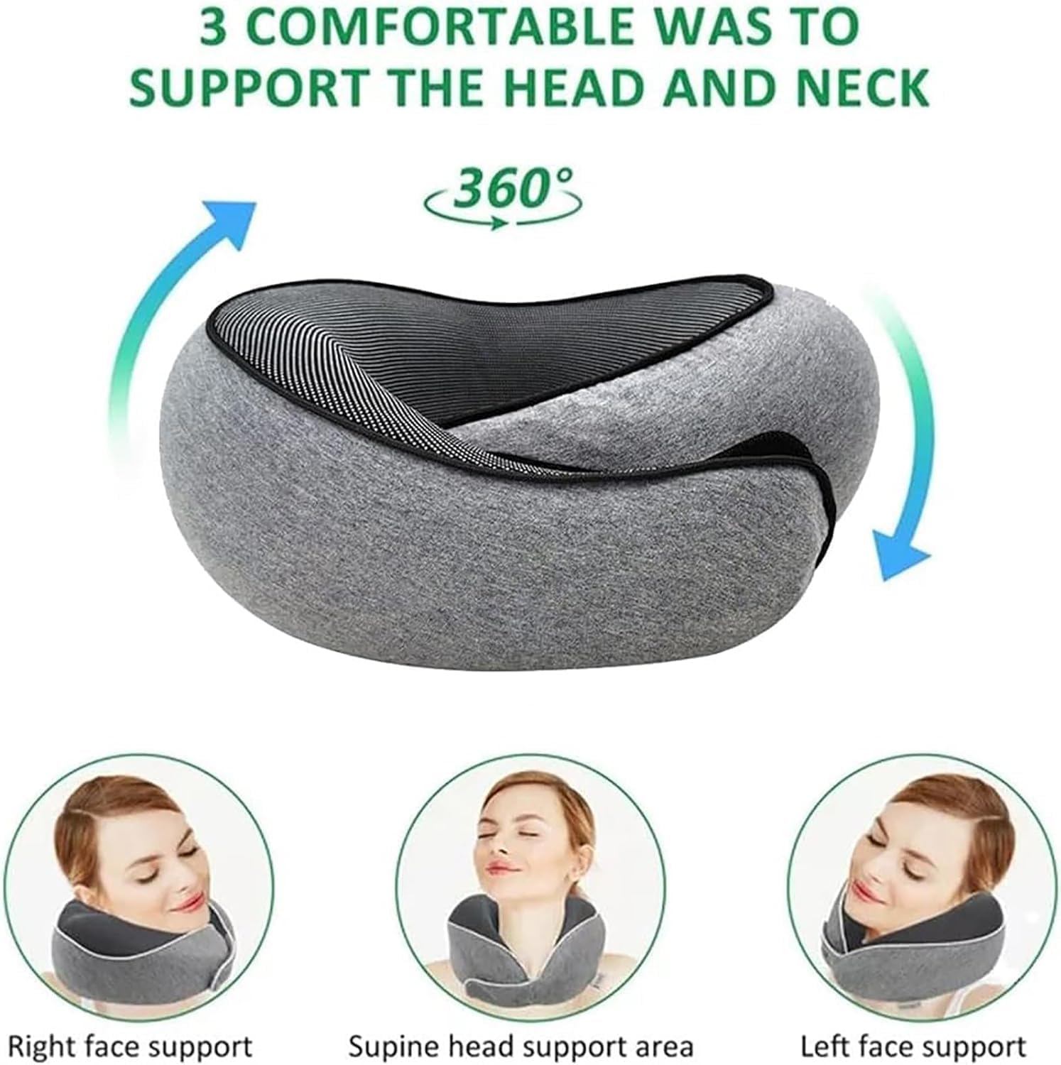 Neck Travel Pillow for Comfort on Flight and Car Ride