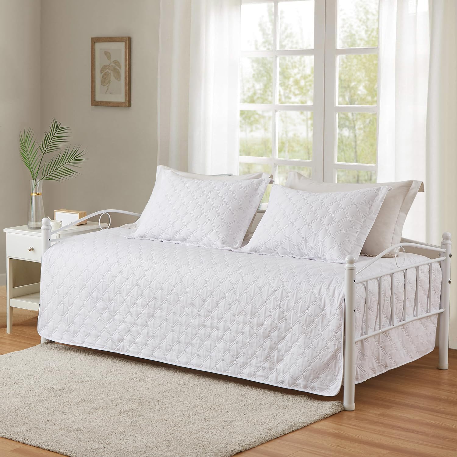 Hailea 3 Piece Daybed Cover Set Twin Size Geometric Print