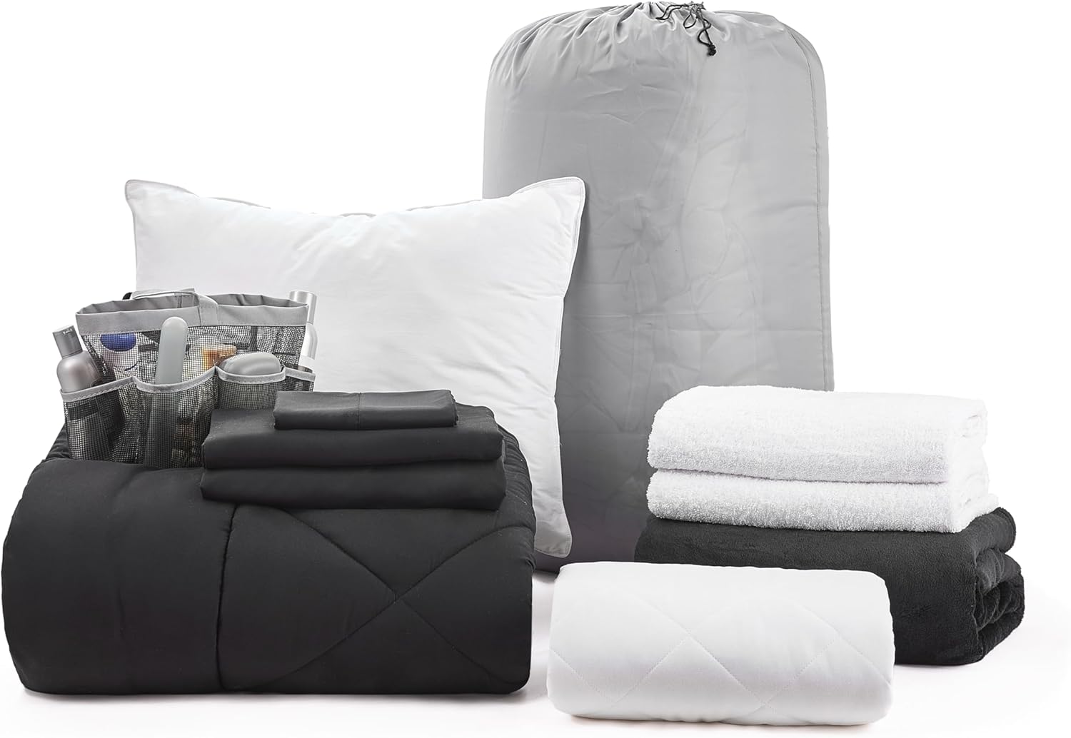 DormCo College Freshman Dorm Pack - Black Set