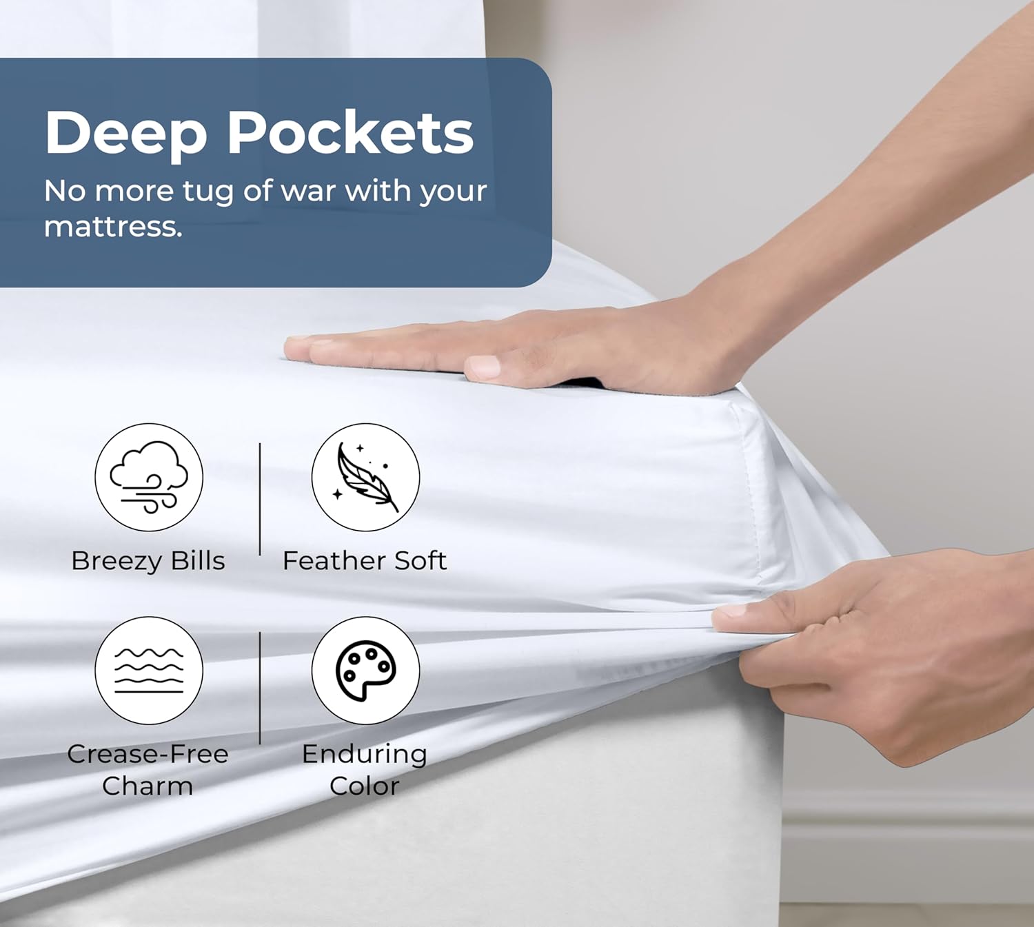 Royale Linens Organic Cotton Fitted Sheet - California King Size
