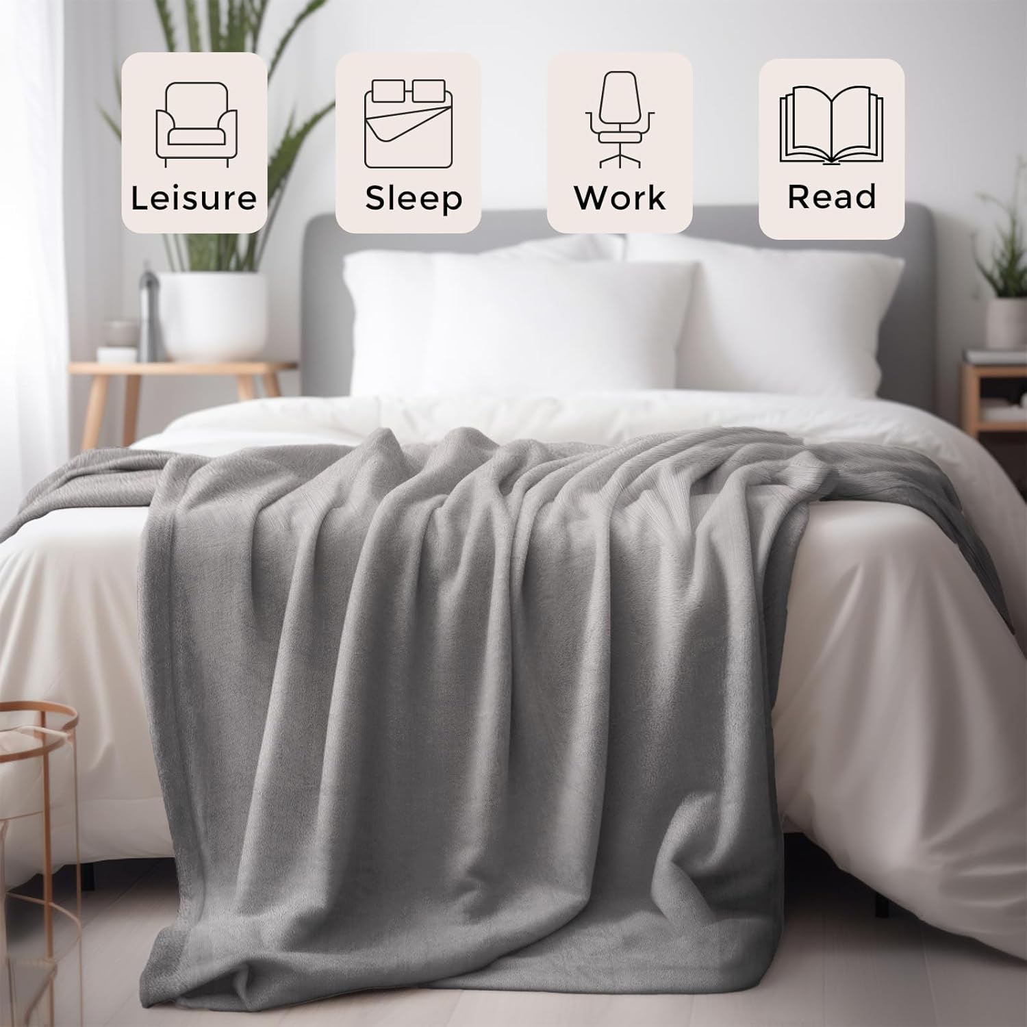 OLIFE Ultra Soft Electric Blanket 62x84 10 Heat Levels