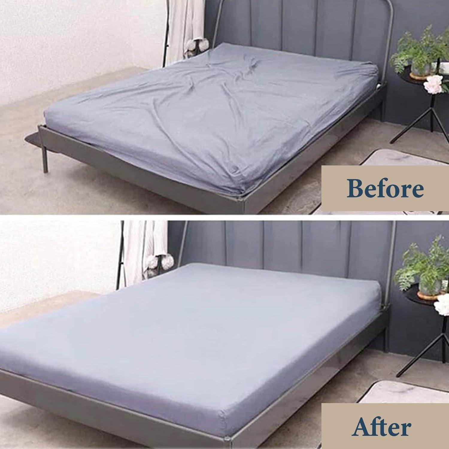Consss Bed Sheet Straps 2PCS White Adjustable Durable