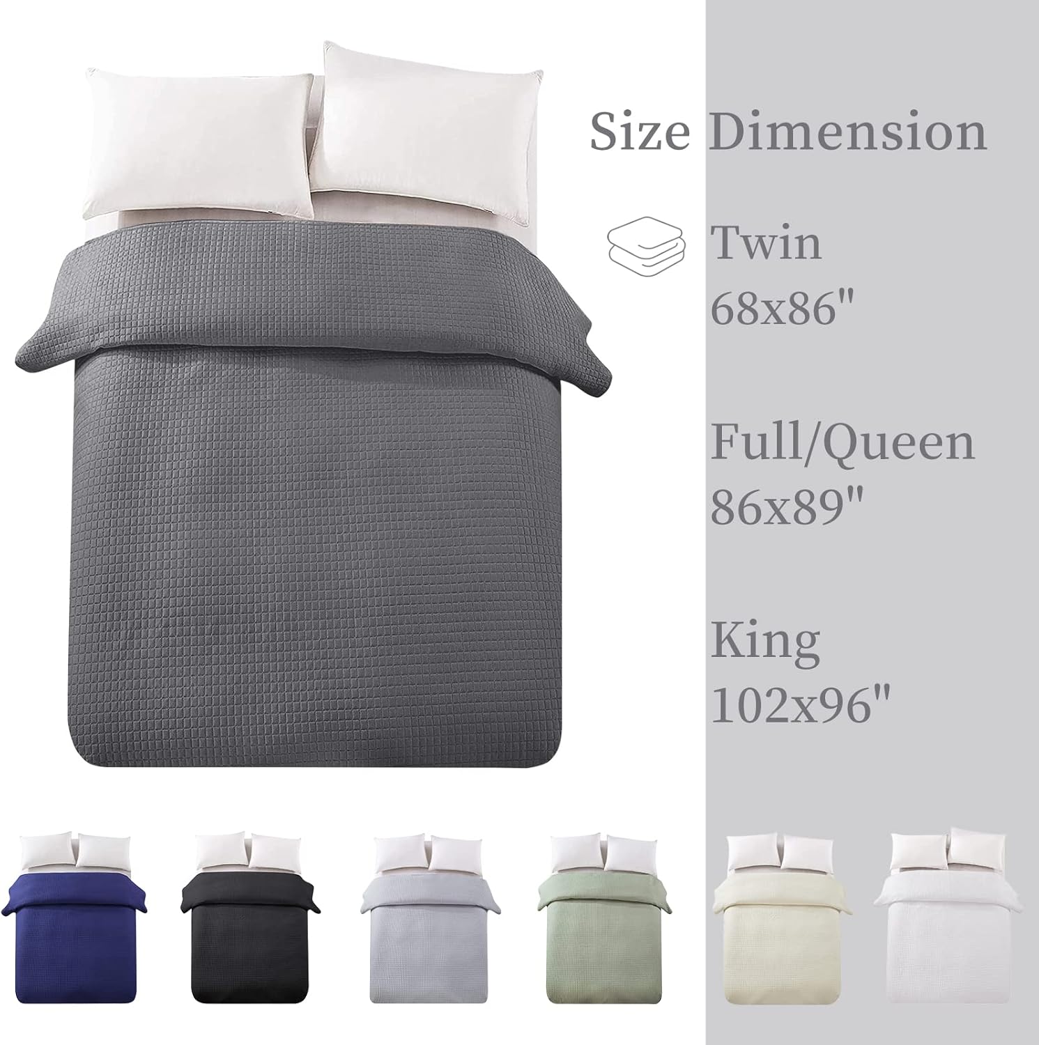 HollyHOME Luxury Checkered Bed Quilt Bedspread FullQueen