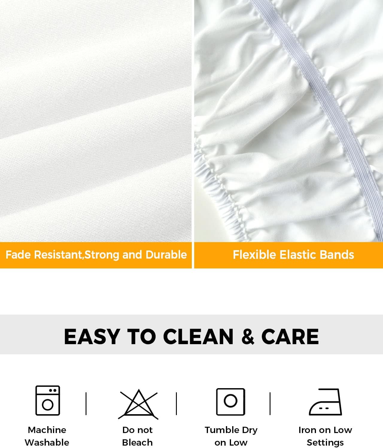 RisQiten Pure Turmeric Cal King Bed Skirt 16 Inch Drop