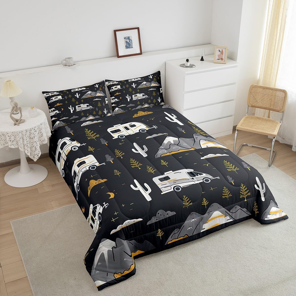 Feelyou Camping Comforter Set Misty Grey