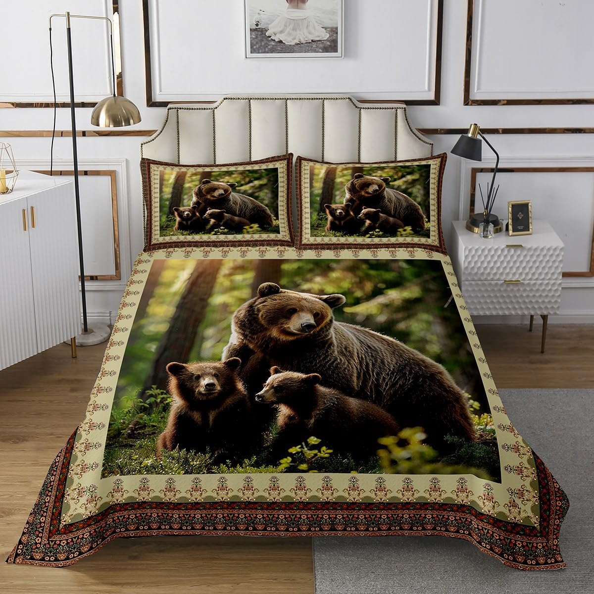 Erosebridal Queen Bedspread Set with 2 Pillow Shams