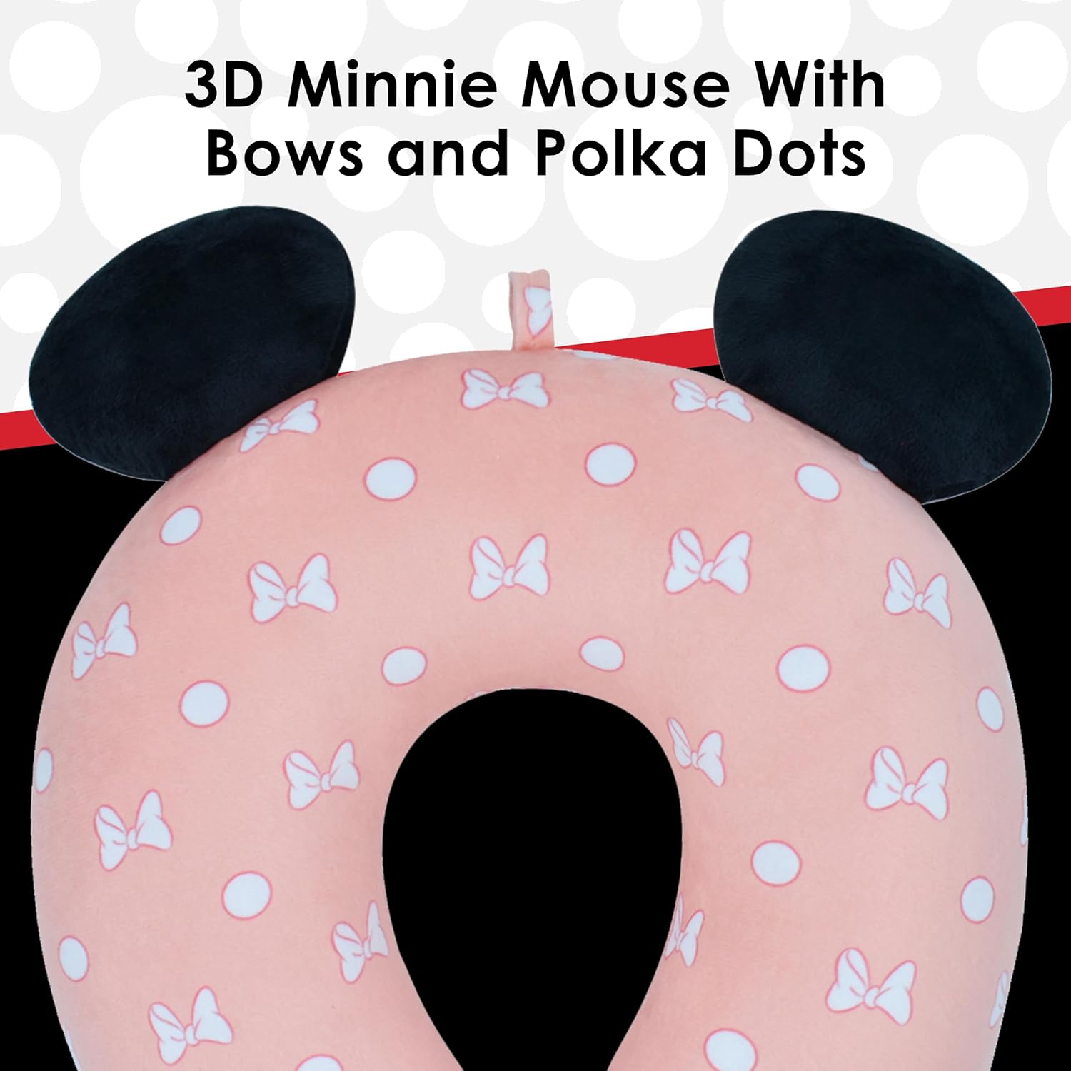 Disney Minnie Mouse Travel Pillow with Bows and Polka Dots